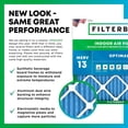 thumbnail image 3 of Filterbuy 16x25x4 MERV 13 (MPR 1900) Health Defense, Pleated HVAC AC Furnace Air Filters (4-Pack), 3 of 8