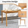 thumbnail image 4 of Gymax 63'' Outdoor Dining Table w/ Umbrella Hole Slatted Tabletop for Backyard, 4 of 10