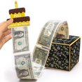 thumbnail image 1 of CNKOO Happy Birthday Day Money Box for Cash Gift Pull Money Gift Boxes for Cash Money Box for Cash Gift Colourful Money Holder for Cash with Pull Out Card DIY Set Surprise Birthday Gift B, 1 of 7
