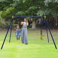 thumbnail image 4 of Gymax 440 lbs Swing Set 3-in-1 Kids Swing Stand w/ Swing Gym Rings Glider for Backyard, 4 of 10