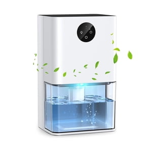 Dehumidifier, 1500ML (50 OZ) Small Dehumidifier for Home (300 Sq. Ft), Quiet with Auto Shut Off, for Bedroom, RV, Closet