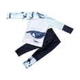 thumbnail image 1 of MIASHUI Toddler Boys UPF 50+ Sun Protective Two Piece Swim Set Long Sleeve Rashguard and Trunks for Beach Surf Pool Blue,5-6 Years, 1 of 8