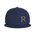 thumbnail image 3 of ZICANCN Alphabet R Pattern Baseball Caps, Trucker Hats for Men And Women, Adjustable Breathable Flat Caps, Navy Blue, 3 of 6