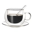 thumbnail image 1 of Glass Espresso Cup Clear Coffee Mugs Double Wall Glass Cup With Spoon, 1 of 13