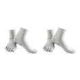 thumbnail image 2 of relayinert Soft Five Toe Socks Stretchable Cotton High Crew Socks Athletic Solid Socks Grey 2Set, 2 of 6