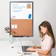 thumbnail image 3 of maxtek Combination Board, 36 x 24 Magnetic Whiteboard & Cork Board, Dry Erase Board Bulletin Combo Board for Home Office Classroom, 3' x 2' Wall Moun, 3 of 7