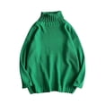thumbnail image 1 of cfhntfmh Oversized Sweaters for Men Fashion High Neck Baggy Sweaters Fall Winter Warm Long Sleeve Solid Pullover Shirts, 1 of 3