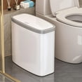 thumbnail image 1 of Dvkptbk bathroom trash can Bathroom Trash Can with Lid Small Garbage Can with Press Lid Plastic Wastebasket with Popup Lid for Toilet Office Bedroom Living Room, 1 of 6