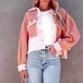 thumbnail image 2 of CEHVOM Mode Femmes Décontracté Col Rabattu Manches Longues Ample Sans Capuche Manteau T-Shirt Blouse Hauts Liquidation, 2 of 8