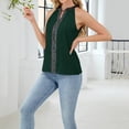 thumbnail image 4 of WRKEKC Hauts Habillés Décontractés pour Femmes Col Licou Insert à Paillettes Mode Haut Sans Manches Camisole à Col en V, 4 of 6