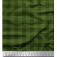 thumbnail image 1 of Soimoi Green Poly Georgette Fabric Check Check Print Fabric by the Yard 42 Inch Wide, 1 of 2