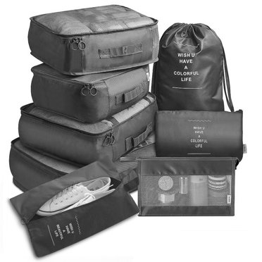 Yeacher Ensemble de Rangement de Voyage Sac de Rangement de Voyage Ensemble 8 Pcs Costume de Voyage Classification des Vêtements