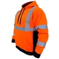 thumbnail image 2 of SafetyShirtz SS360O Chandail à Capuchon de Base Haute Visibilité pour Hommes - Polyester Robuste avec Intérieur en Molleton Peigné Doux - Classe 3 Type R - Conforme à ANSI/ISEA 107-2015, Orange - 4X-très Grand, 2 of 4