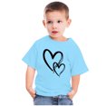 thumbnail image 4 of MeetoTime T-shirt en Coton pour Tout-Petits Enfants Garçons Filles Col Rond Saint-Valentin Imprimé Manches Courtes Haut Tee 3-10 Ans, 4 of 4