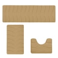 thumbnail image 2 of Big Savings! Large Foam Bath Mat Set, 3-Piece Bathroom Rugs, Non-Slip Toilet Mats, Soft Comfortable Water Absorption, Machine Washable, Easy to Dry, 2 of 7