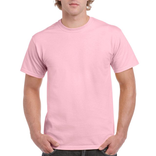 Gildan Men's Ultra Cotton Tee, Light Pink, Large