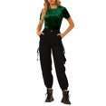 thumbnail image 2 of INSPIRE CHIC T-Shirt Décontracté en Velours pour Junior, Col Rond, Manches Courtes, Fête de Noël, 2 of 5