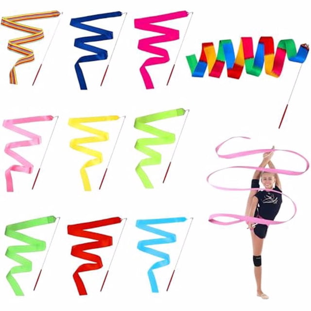 fastboy 10piece Easy And Safe To Rhythmic Gymnastics Ribbon For Beginners And Professionals Premium