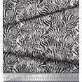 thumbnail image 2 of Soimoi White Silk Fabric Leopard & Wild Animal Skin Print Fabric by Yard 42 Inch Wide, 2 of 3