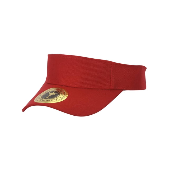 Visière de Sport Solide Ajustable, Rouge