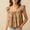 Khaki, variant on LVHAOGJOB Womens Short Sleeve Shirts Button Up Tops Cotton Linen Crew Neck Summer Pullover Blouse for Women