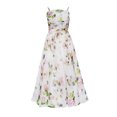 thumbnail image 5 of FcBaudy Robe Camis Sans Manches à Col en V, Robes d'Été pour Femmes, Robes pour Femmes à Bretelles Sans Bretelles en Chiffon Sans Manches Imprimées Robe Botanique Florale Robe Femme, 5 of 5