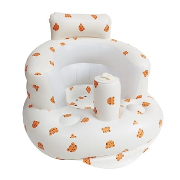 Baby Inflatable Seat Learning Sitting Baby Shower Chair for Travel Pool Toys Rainbow