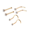 thumbnail image 1 of 6Pcs Nose Studs, Nose Screws Rings Set, Nose Rings for Women, Men Birthday Gifts Gold, 1 of 8