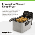 thumbnail image 4 of Presto ProFry Friteuse Profonde de 8 Tasses avec Élément d'Immersion de 1800 Watts, Acier Inoxydable, 4 of 12