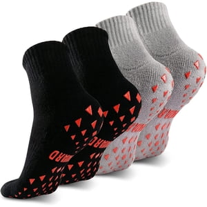 4 Paires Chaussettes antidérapantes Hospital Non Skid Grip Sticky Chauses Yoga Pilates Chausettes Hommes Femmes