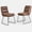 Brun, variante sur Homy Casa Lot de 2 chaises d'appoint capitonnées en similicuir avec base traîneau pour entrée et salon, gris