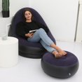 thumbnail image 4 of 3x Foldable Inflatable Stool Ottoman Leisure Seat for Camping 62x32cm, 4 of 5