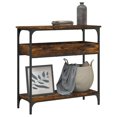 thumbnail image 1 of vidaXL Console Table with Shelf Smoked Oak 29.5"x11.4"x29.5" Engineered Wood, 1 of 6