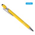 thumbnail image 3 of Unique Bargains Ballpoint Pen with Stylus Tip, Medium Point, 1.0mm, Black Ink, Yellow, 6 Pack, 3 of 5