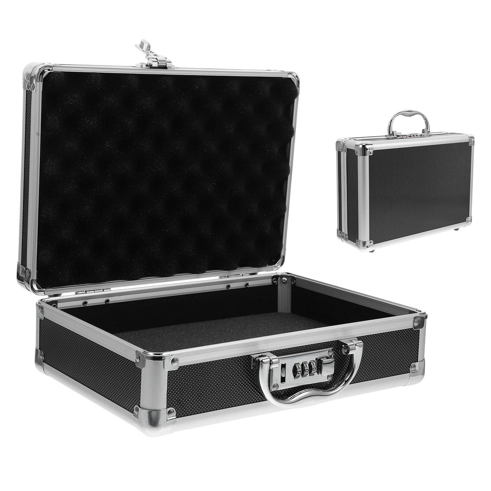 WRISTBIQUE Trunk Tool Box for Equipment Black Aluminum Alloy Portable Design 1Pcs
