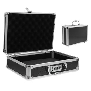 WRISTBIQUE Trunk Tool Box for Equipment Black Aluminum Alloy Portable Design 1Pcs