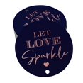 thumbnail image 1 of Inkdotpot Real Rose Gold Foil Let Love Sparkle Wedding Tags Favor Hang Paper Tags 100 Pieces, 1 of 6