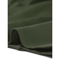 thumbnail image 5 of INSPIRE CHIC Women's Work Office Open Front Zipper Collarless Cropped Blazer Army Green S, 5 of 5
