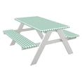 thumbnail image 3 of Picnic Tables for Outdoors Outdoor Courtyard Waterproof Table Cover Three Piece Picnic Table Cloth Back Flannel Elastic Table Cover Picnic Table Cover, 3 of 5