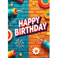 thumbnail image 4 of Colorful Arcade Themed Happy Birthday Banner Backdrop Party Decorations for Birthday Party Gaming Themed Events Photography Props Photo Booth Setups, 4 of 4