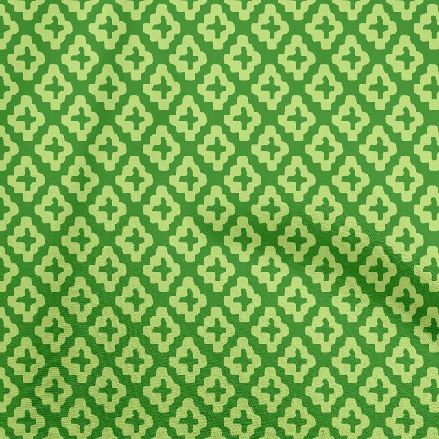oneOone Rayon Green Fabric Abstract Sewing Craft Projects Fabric Prints By Yard 56 Inch Wide