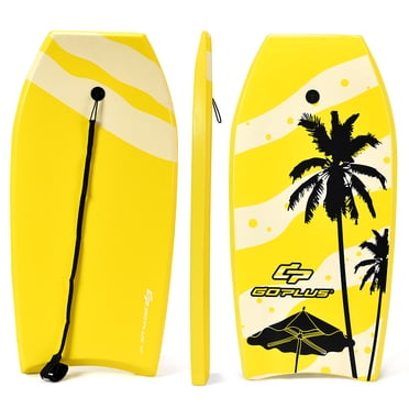 Goplus Planche de Surf Body 33 Pieds' Super Légère avec Laisse XPE Deck EPS Core