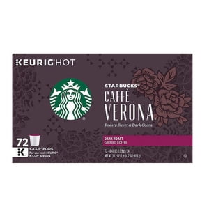 Starbucks Caffe Verona Café, Dark, Keurig K-Cup Pods, 72 Ct