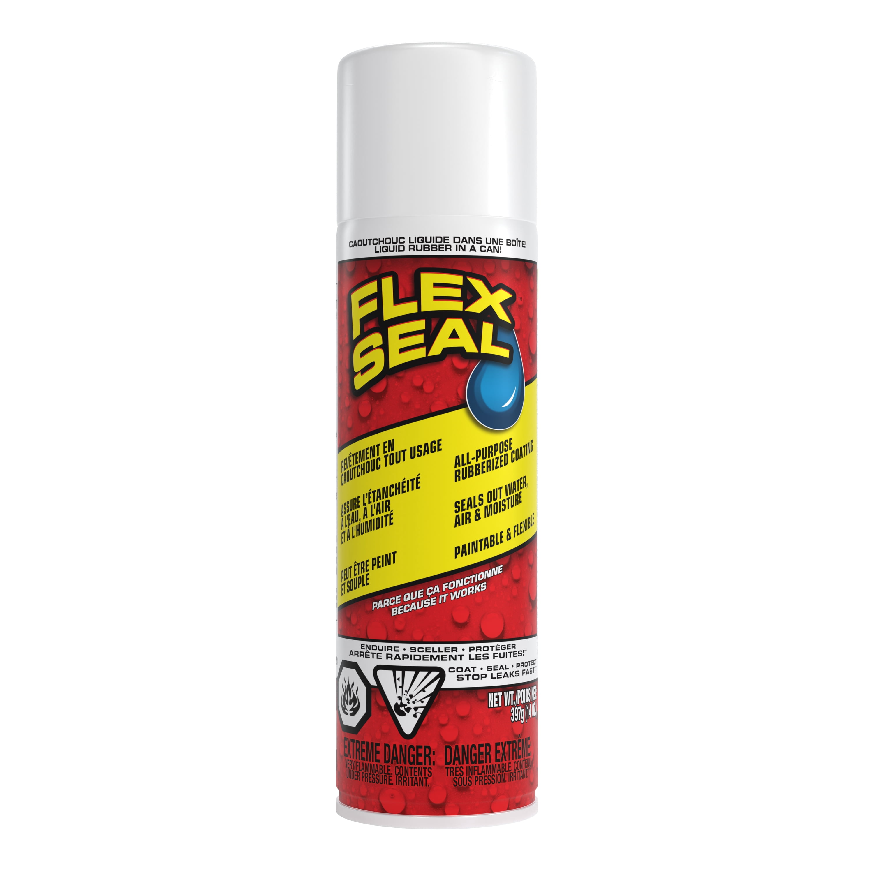 FLEX SEAL SPRAY BLANC 14 OZ REVÊTEMENT SCELLANT DE CAOUTCHOUC LIQUIDE