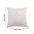 thumbnail image 2 of Velvet Pillow Cover 50 cm x 50 cm Double-Sided Embossed Pattern Cushion Cover for Decorative or Sleep Use, 2 of 6