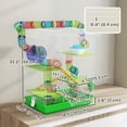 thumbnail image 3 of PawHut 18.5" Hamster Cage with Tube System, Exercise Wheel, Green, 3 of 10
