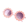 thumbnail image 1 of Lunettes de Soleil Rondes à Fleurs pour Enfants - Matériau PC, Protection UV 400, Design Mignon, Durables et Résistantes à la Chaleur, pour Bébés Filles/garçons (Plage/été en Plein Air), 1 of 1