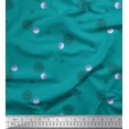 thumbnail image 3 of Soimoi Green polyester Crepe Fabric Scared Geometric Galaxy Print Fabric by the Yard 42 Inch Wide, 3 of 3