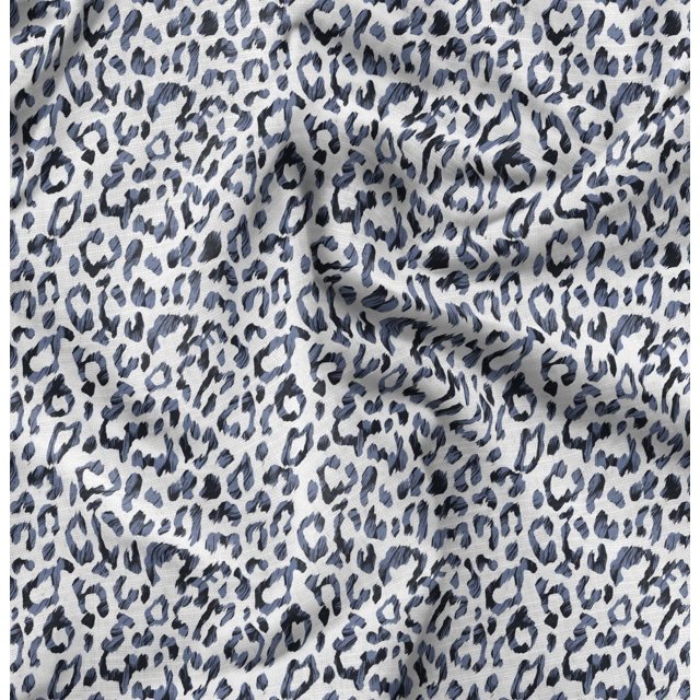 Soimoi Georgette Viscose Fabric Leopard Animal Skin Print Fabric by Yard 42 Inch Wide