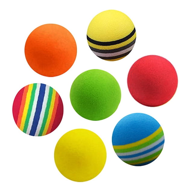 UPOUART 10PCS Golf Practice Balls EVA Assorted Color Training Golf Balls for Families